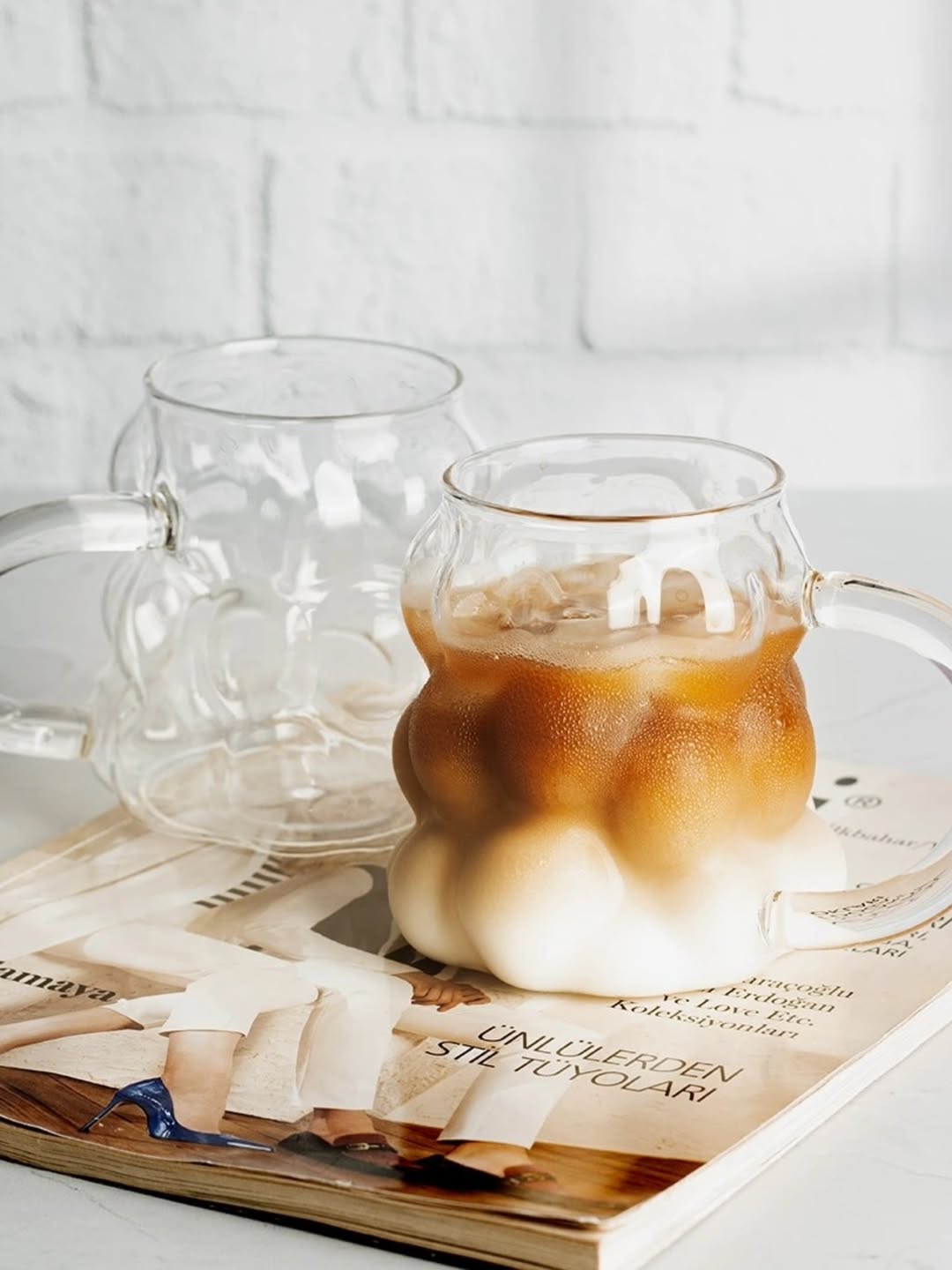 ماگ پیرکس حبابی دسته دار